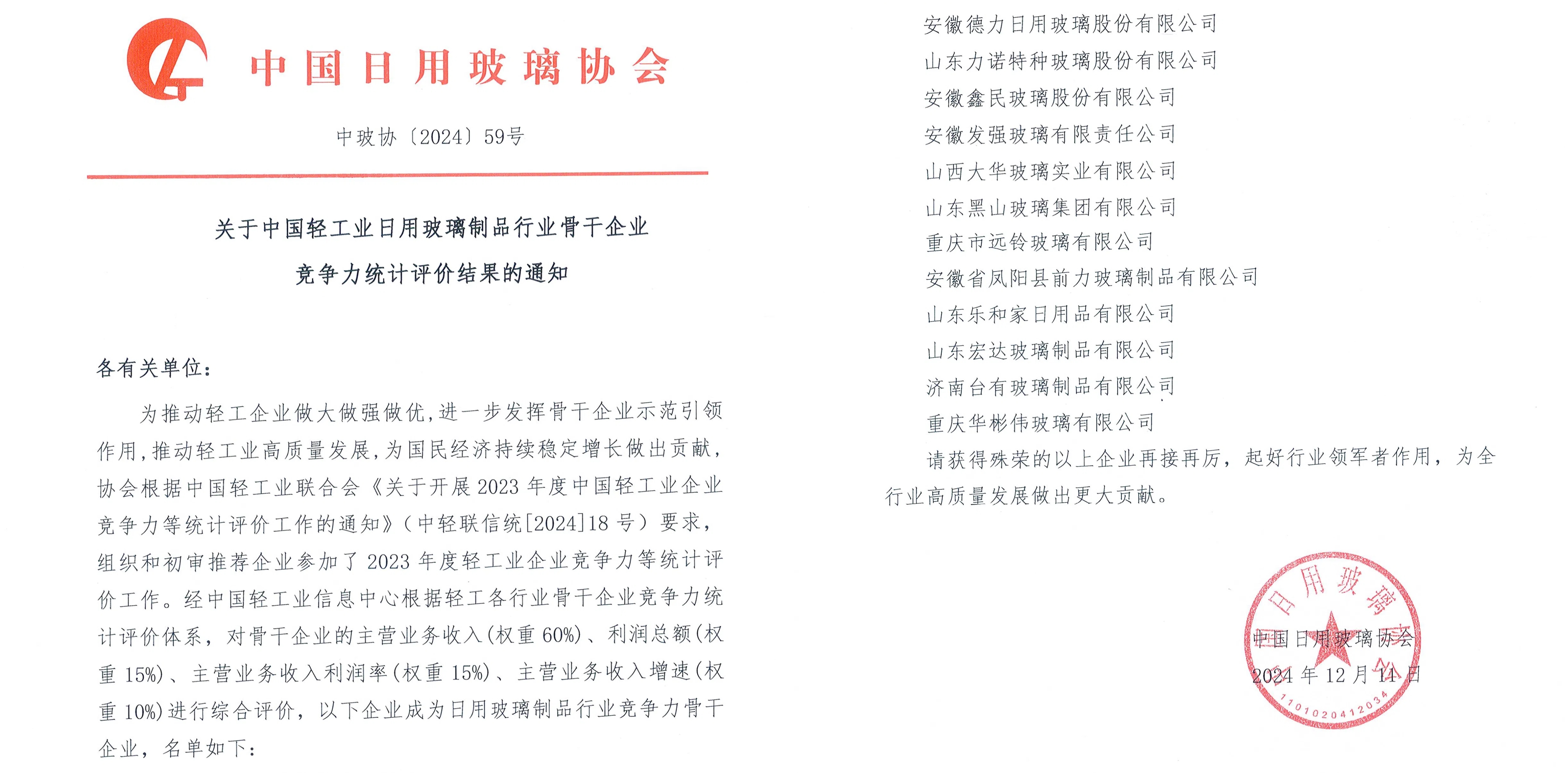 中國輕工業(yè)日用玻璃制品行業(yè)骨干企業(yè)！力諾藥包強勢入選！